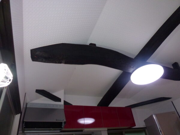 低かった天井を、勾配天井にして少しでも広く感じるように施工しました。 :ギャラリー1